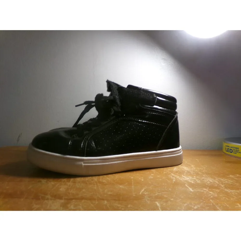 Pre-Owned Dance Hip Hop Shoes Weissman Kids 1YM Sneakers Vinyl Black